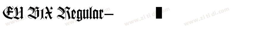 EU B1X Regular字体转换